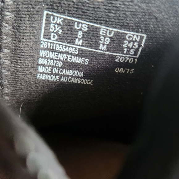 CLARKS Heeled Ankle Boots Zip-Up Black Women's 8M Leather Fall - Picture 2 of 8